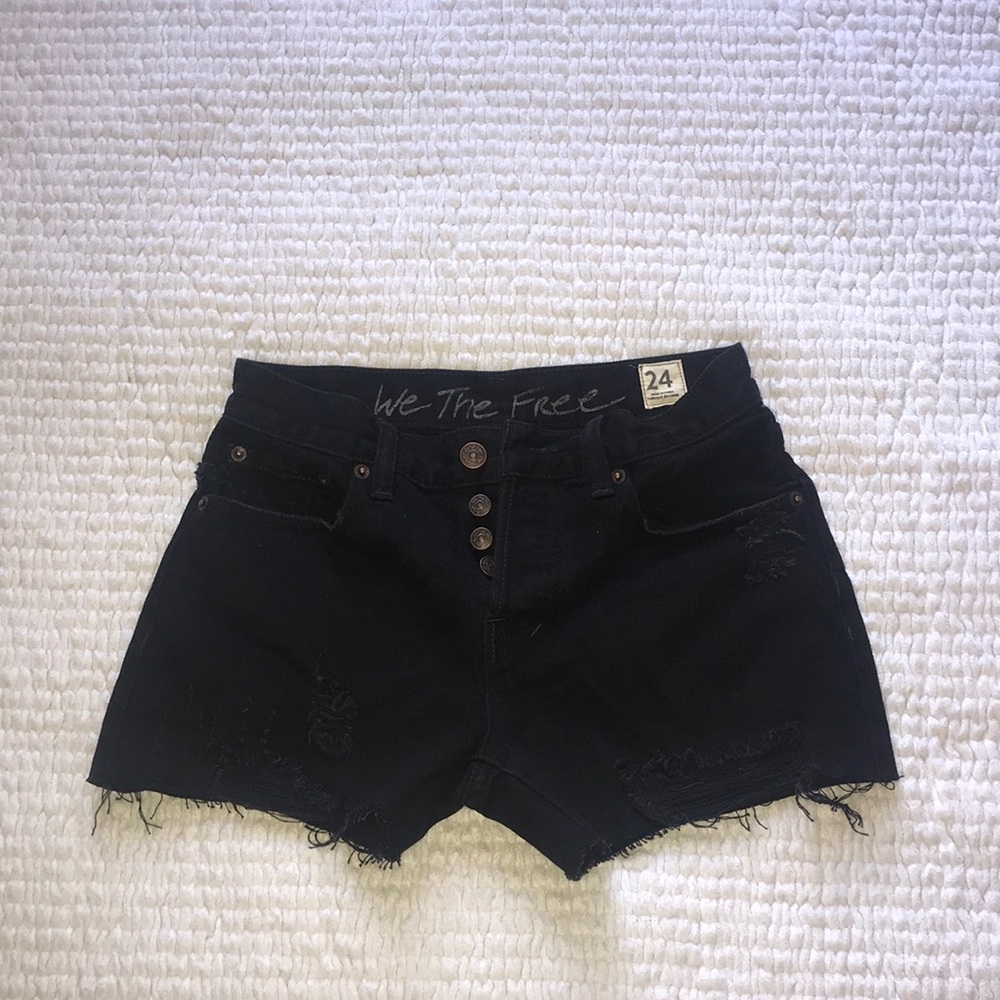 Free People Denim Short in “True Black”